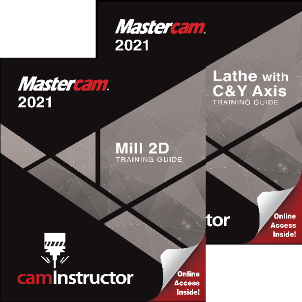 Preview of Mastercam 2021 - Mill 2D & Lathe Training Guide Combo